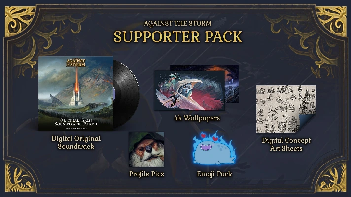 ✅💙AGAINST THE STORM - SUPPORTER PACK💙STEAM GIFT🤖AUTO