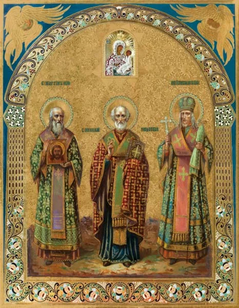 Мартин, Николай Чудотворец, Иосаф_001(48х62)слои
