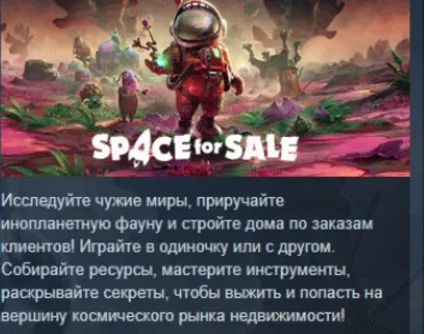 Space for Sale 💎 АВТОДОСТАВКА STEAM GIFT РОССИЯ