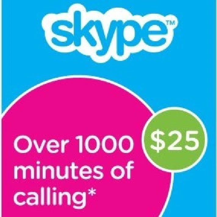 ⭐️Skype 25$ USD Voucher (Global)