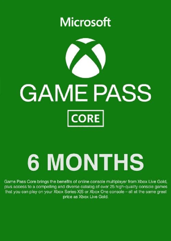 ❎XBOX LIVE GOLD (Game Pass Core) 6 Months🔑 Renew