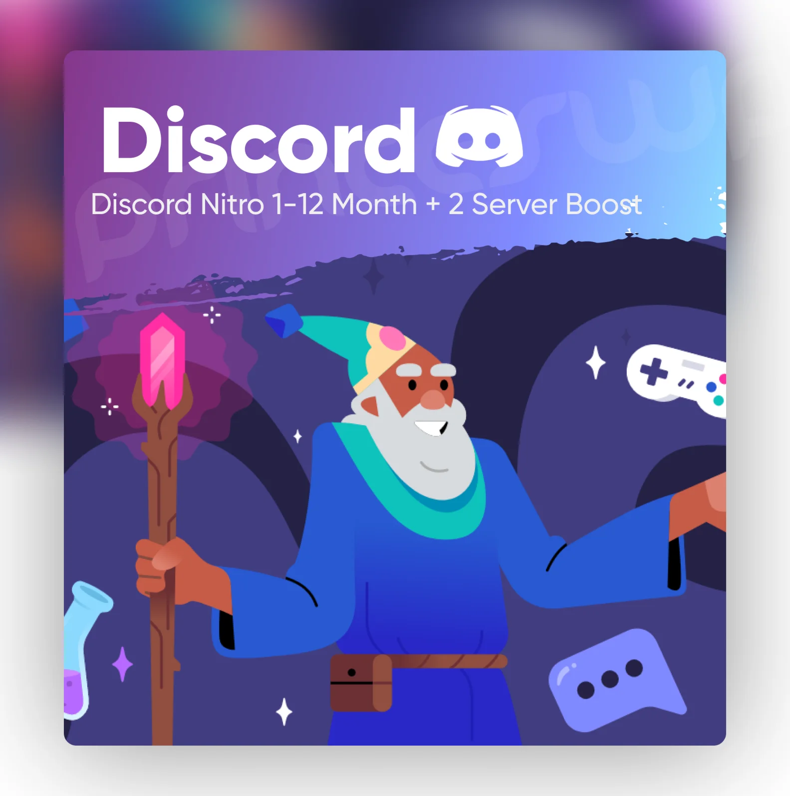  Подарочная подписка Discord Nitro на 1-12 месяцев