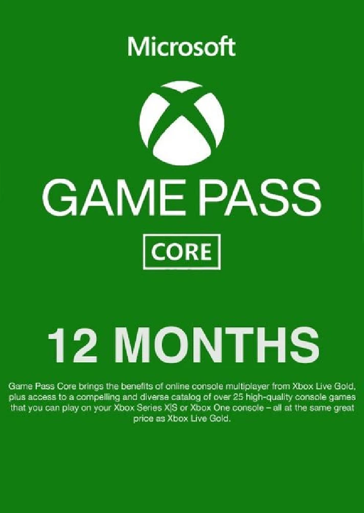 💎 XBOX GAME PASS CORE( 12 Months )💎 INDIA