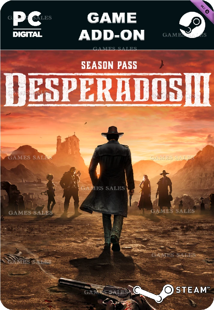 ✅💙DESPERADOS III SEASON PASS💙STEAM GIFT🤖AUTODELIVERY