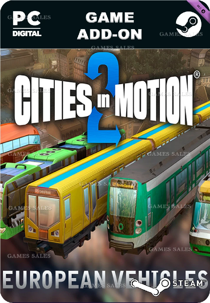 ✅💙CITIES IN MOTION 2: EUROPEAN VEHICLE PACK💙STEAM