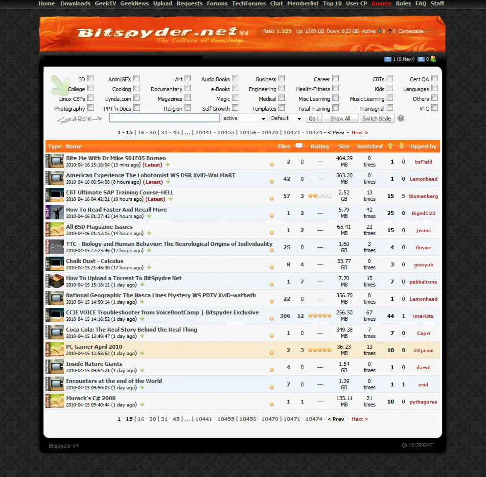 Инвайт на Bitspyder.net (Образовательный трекер)