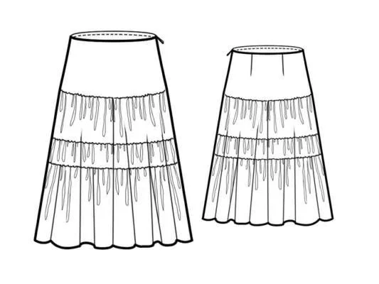 Готовая выкройка. Летняя юбка.