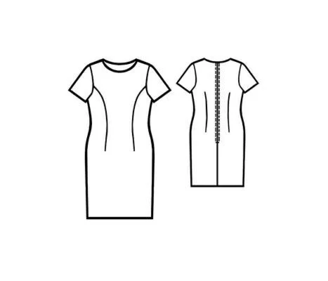 Готовая выкройка. Платье размер 52