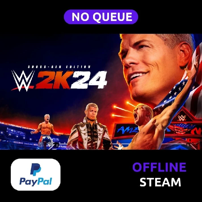 WWE 2K24 Deluxe | Steam Offline | NO QUEUE | Paypal