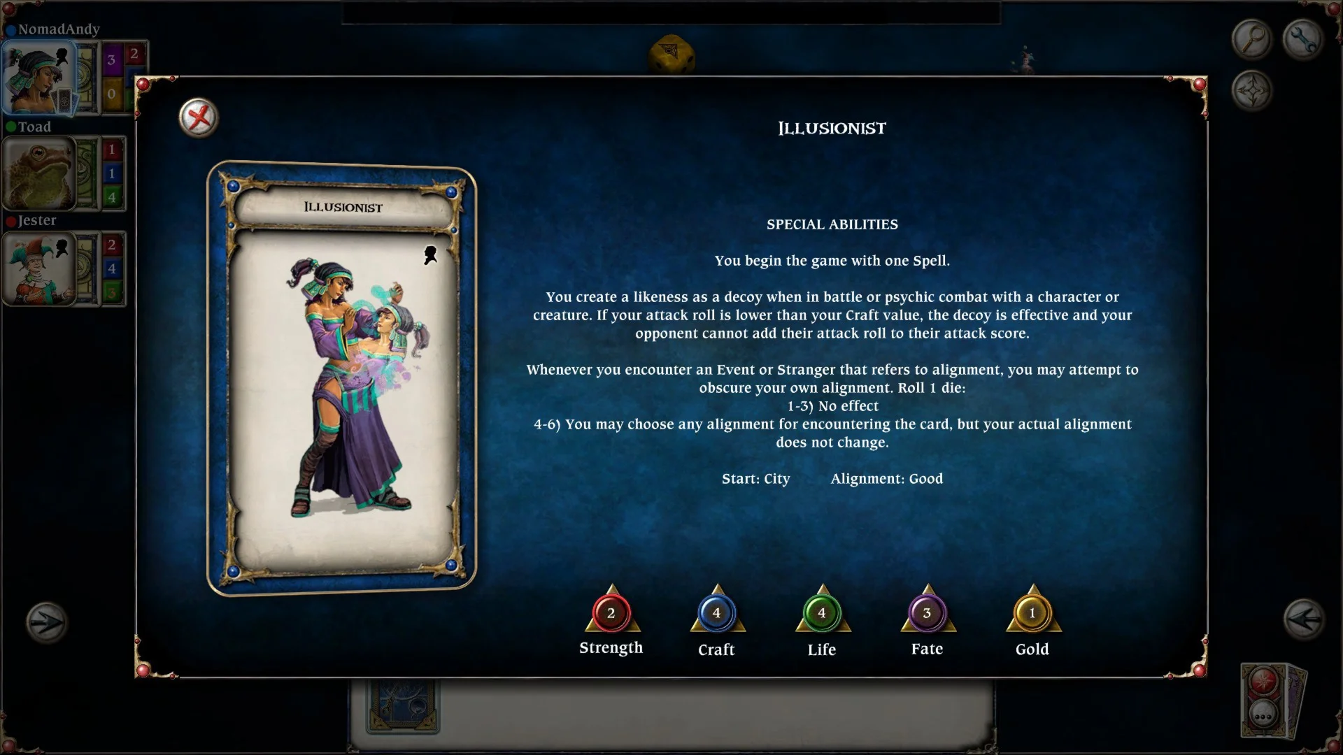 Talisman Digital Edition  The Illusionist Character Pac