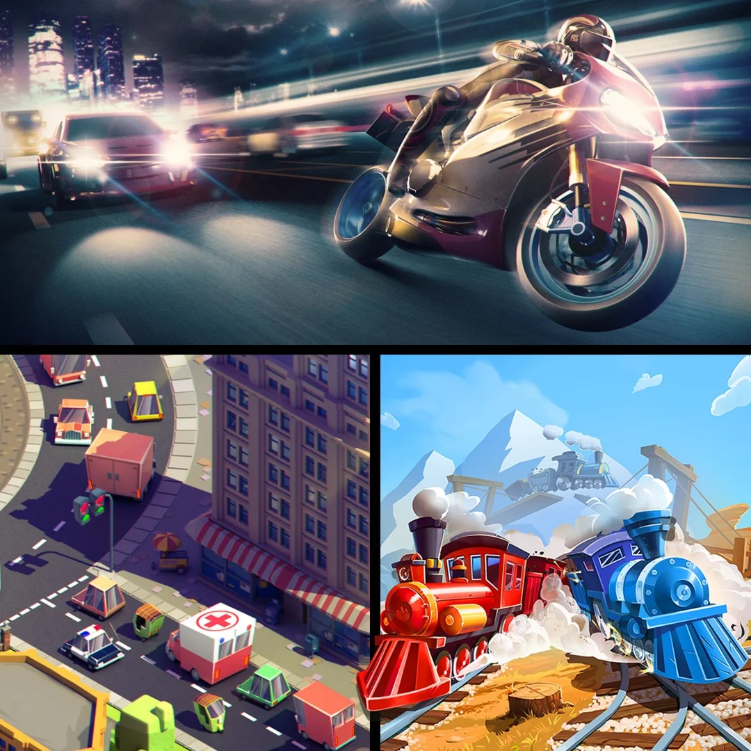 Moto Rush GT  Urban Flow  Train Traffic Manager