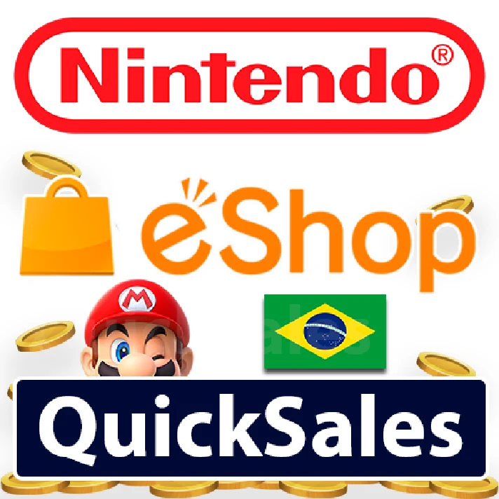 🚀AUTO🔴NINTENDO eShop🍄50—300🔵BRAZIL GIFT KEY CODE