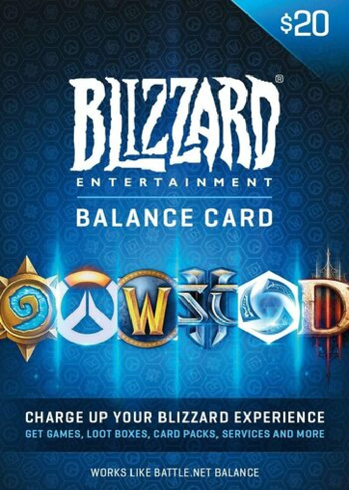 BLİZZARD 20 USD (USA) GİFT CARD BATTLE.NET