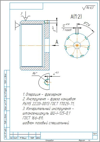Technological sketches of the lid manufacturing process