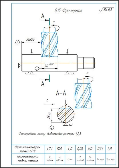 Sketches of machining parts of spring pin