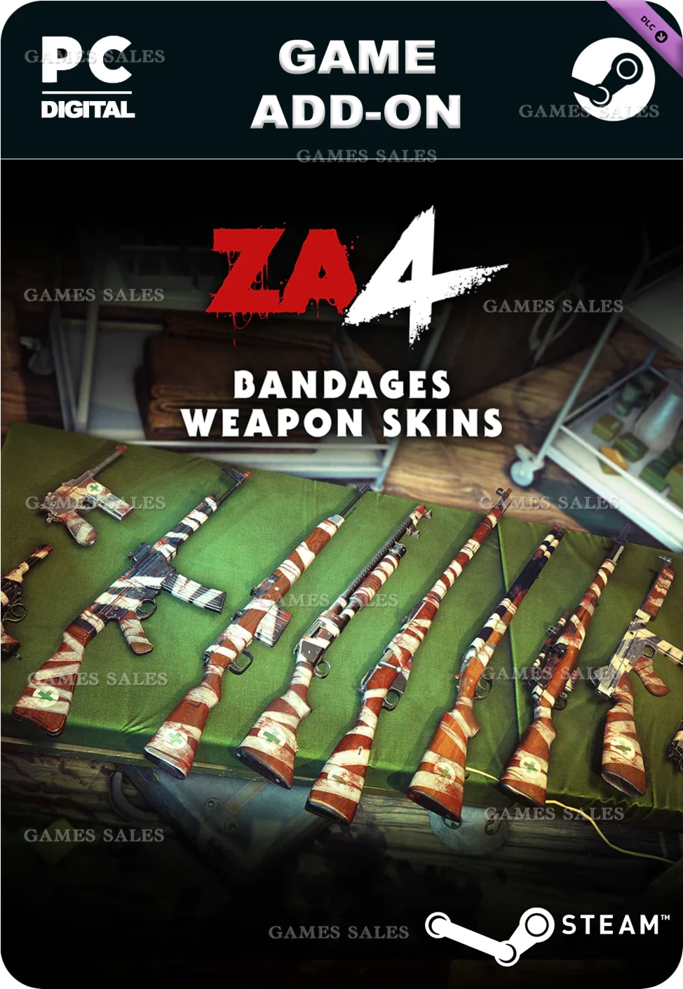 ZOMBIE ARMY 4: BANDAGES WEAPON SKINSSTEAM GIFT????