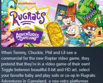 Rugrats: Adventures in Gameland  STEAM РОССИЯ