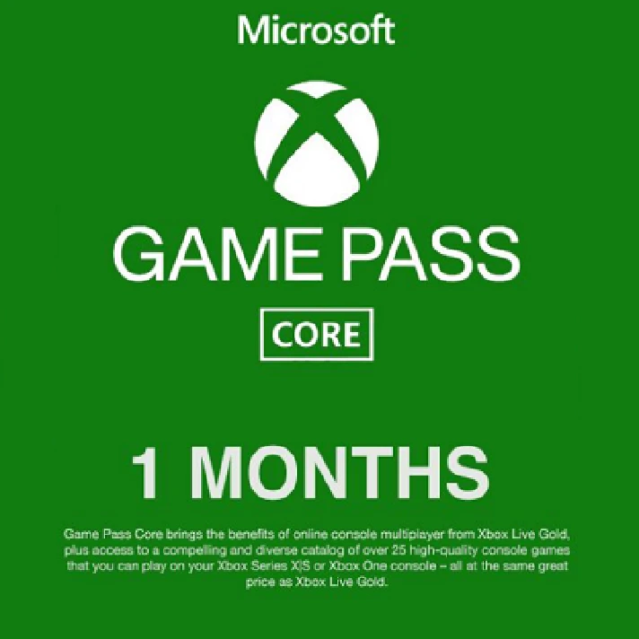 XBOX GAME PASS CORE 1 MONTHS ✅(XBOX ONE, X|S) KEY🔑