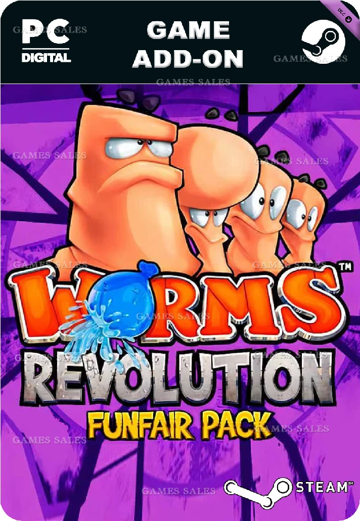 ✅💙WORMS REVOLUTION: FUNFAIR DLC💙STEAM GIFT🤖AUTO