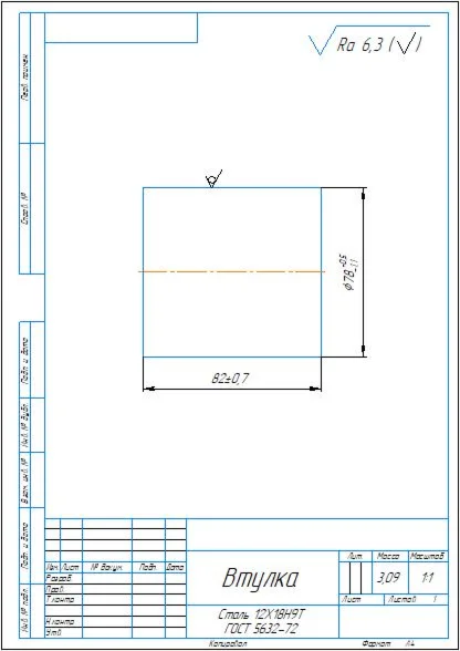 Technological process of bushing machining