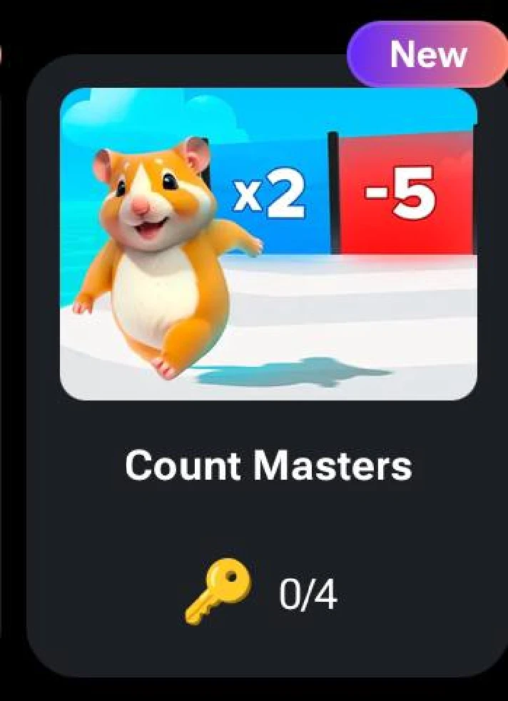 🐹 🔑Count Masters | KEYS FOR CODES FOR HAMSTER KOMBAT