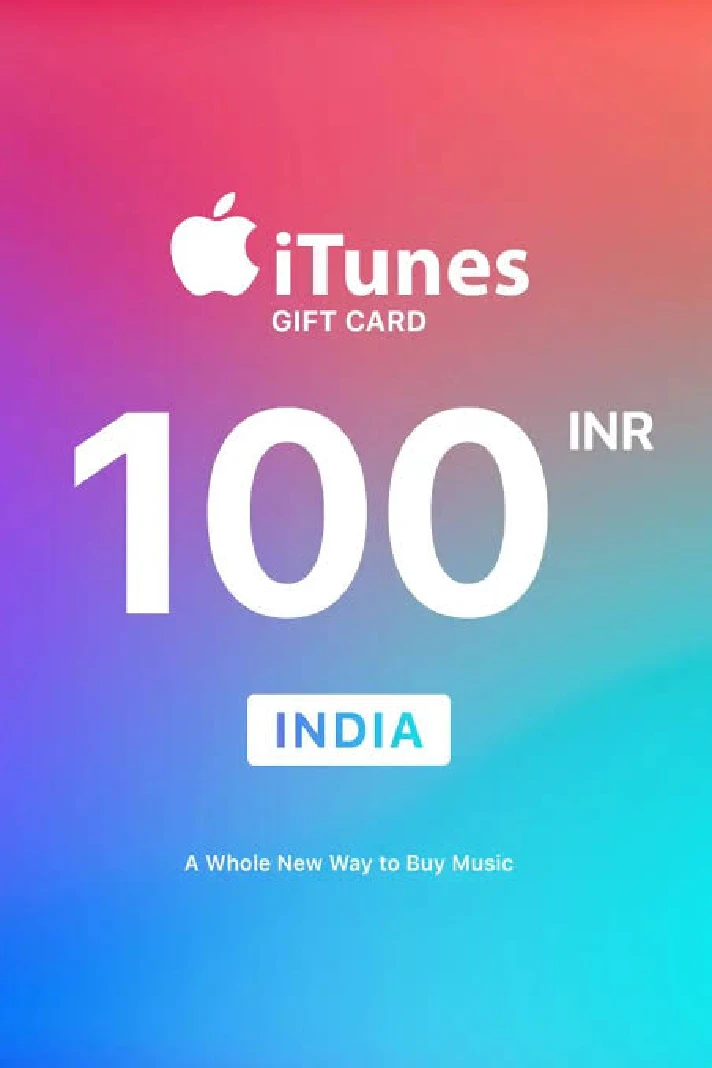 🍎 Apple/iTunes Gift card 100 INR 🔑 ( INDIA 🇮🇳 )