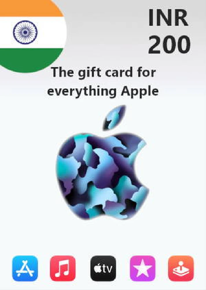 🍎 Apple/iTunes Gift card 200 INR 🔑 ( INDIA 🇮🇳 )