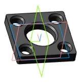 Drawing and 3D model of the part cover 5-20 in the comp