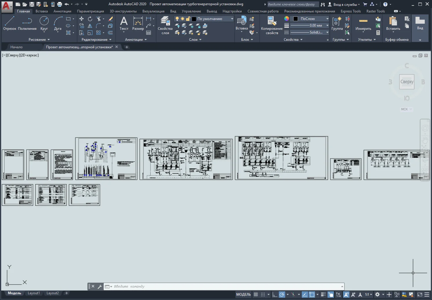 Project of automation of piping of gas pumping units