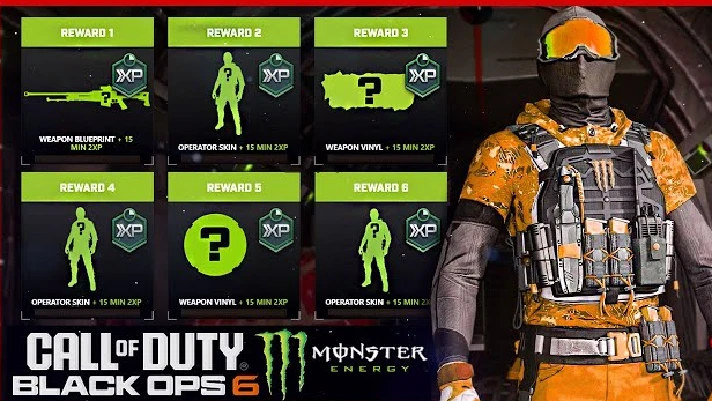 🔑  MONSTER ENERGY BUNDLE CoD BLACKOPS 6 ✅