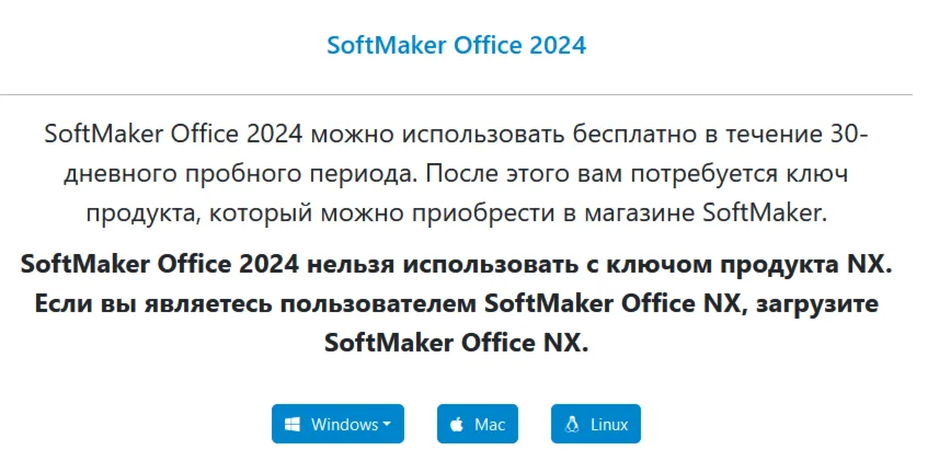 SoftMaker Office Standard 2024 for Windows Mac Linux
