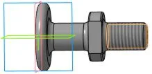 Drawing and 3D model of the trunnion part in the compas
