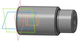 Drawing and 3D model of the detail of the support finge