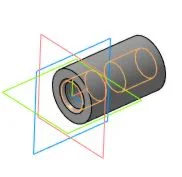 Drawing and 3D model of the part: adapter coupling G3/8