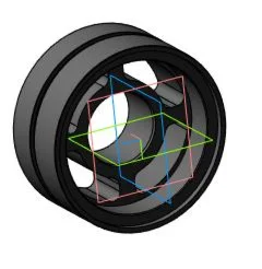 Drawing and 3D model of the bearing housing part in the