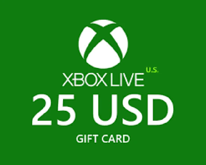 XBOX LİVE 25$ USD GİFT CARD USA 🇺🇸  STOCKABLE