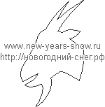 Трафарет козы (символ 2015 года)
