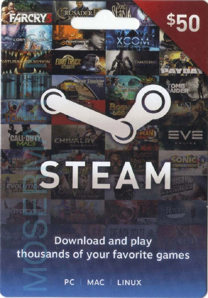 STEAM WALLET GIFT CARD - $50 (USA) 💻 DISCOUNTS