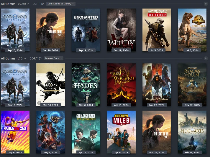 Steam Account With 170 AAA Games (Steam Deck ROG Ally)✅