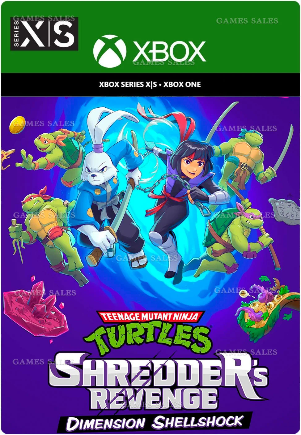 TMNT SHREDDER´S REVENGE DIMENSION SHELLSHOCK XBOXКЛЮЧ
