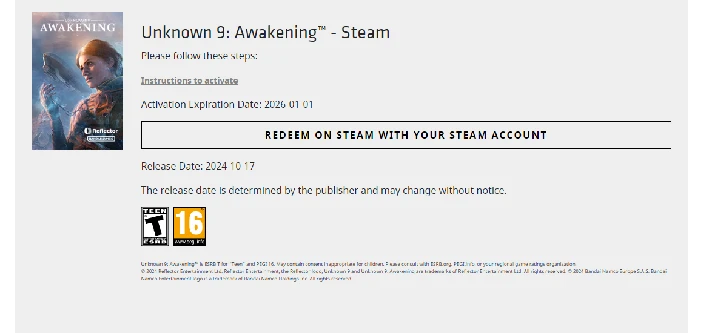 ⚡️Unknown 9: Awakening - Steam (Global)