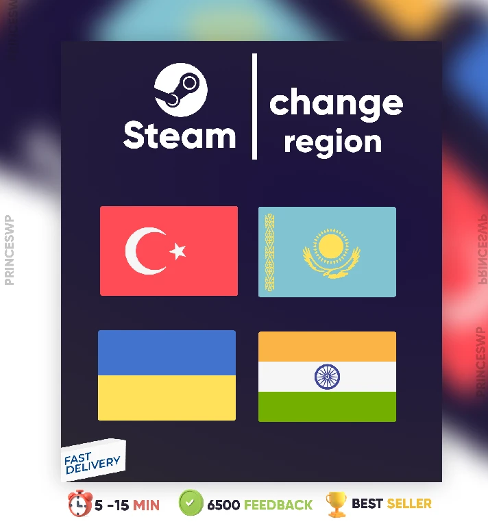 ✨CHANGE STEAM REGION KAZAKHSTAN/TURKEY/UKRAINE(FAST)✔️