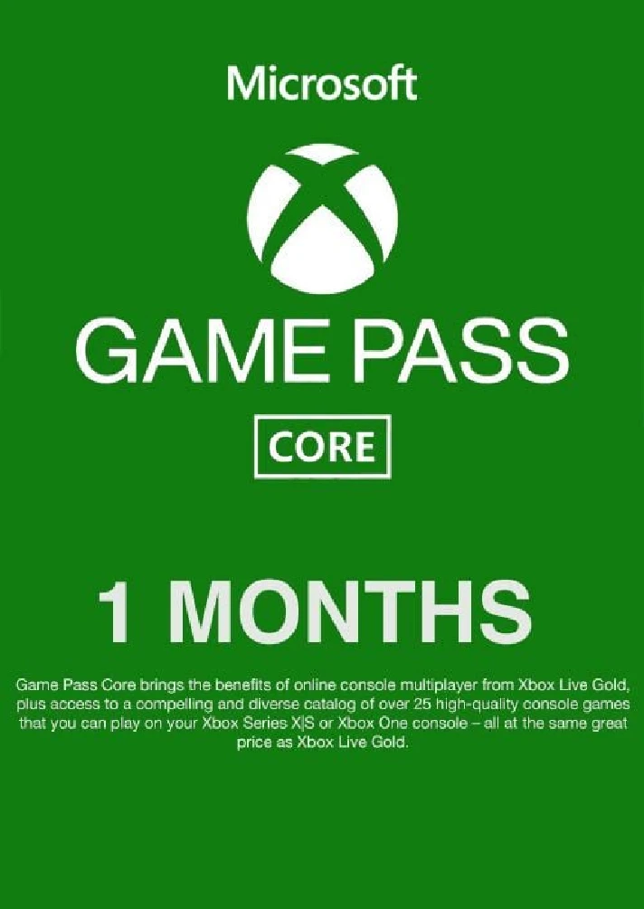 XBOX GAME PASS CORE 1 MONTH STACKABLE⚡GLOBAL🔑KEY🎮