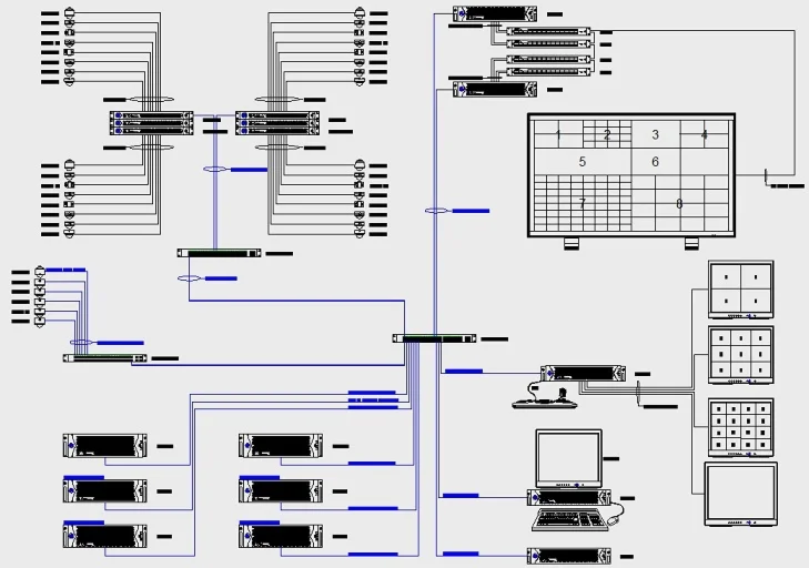 Video surveillance systems in AUTOCAD (DWG) format