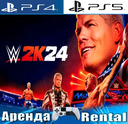 🎮 WWE 2K24 (PS4/PS5/ENG) Аренда 🌀