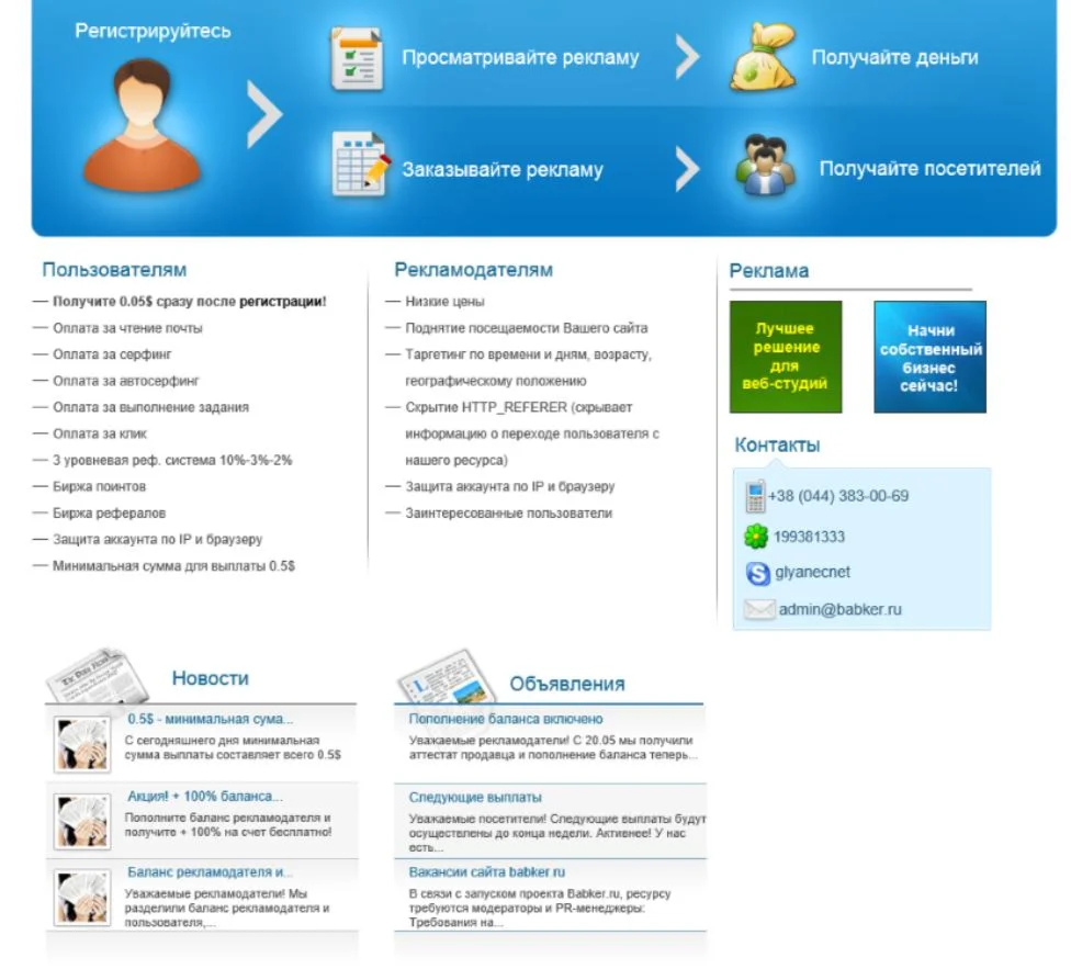 Комплексная система раскрутки сайтов.