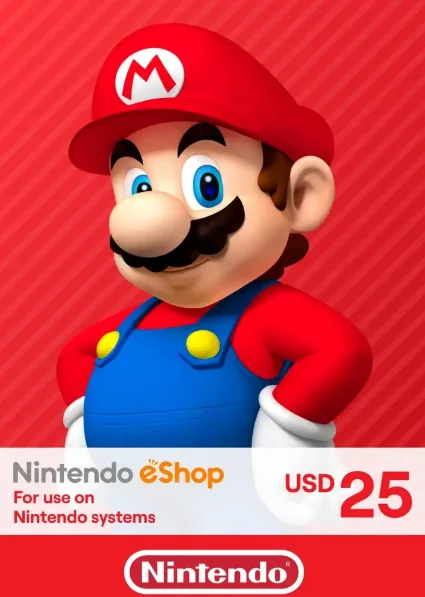 🎁 КАРТА ОПЛАТЫ NINTENDO ESHOP — 25 USD [USA]