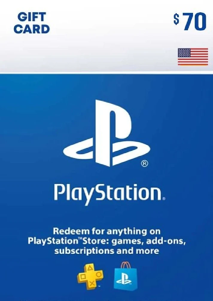 🎁 PSN USA recharge card for 70$ USD (USA) 🔥