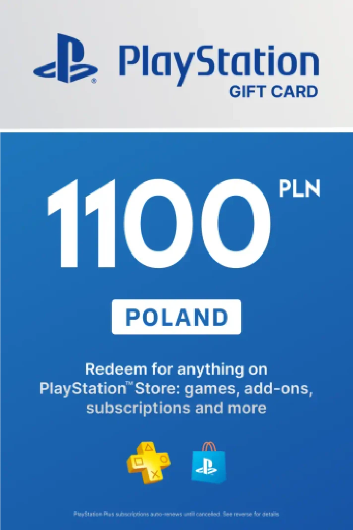 🎁 PSN Poland recharge card for 1100 zl (PLN) 🔥