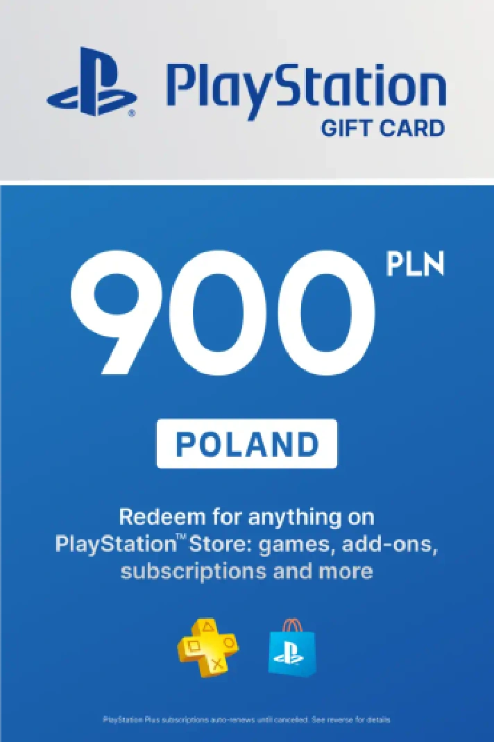 🎁 PSN Poland recharge card for 900 zl (PLN) 🔥